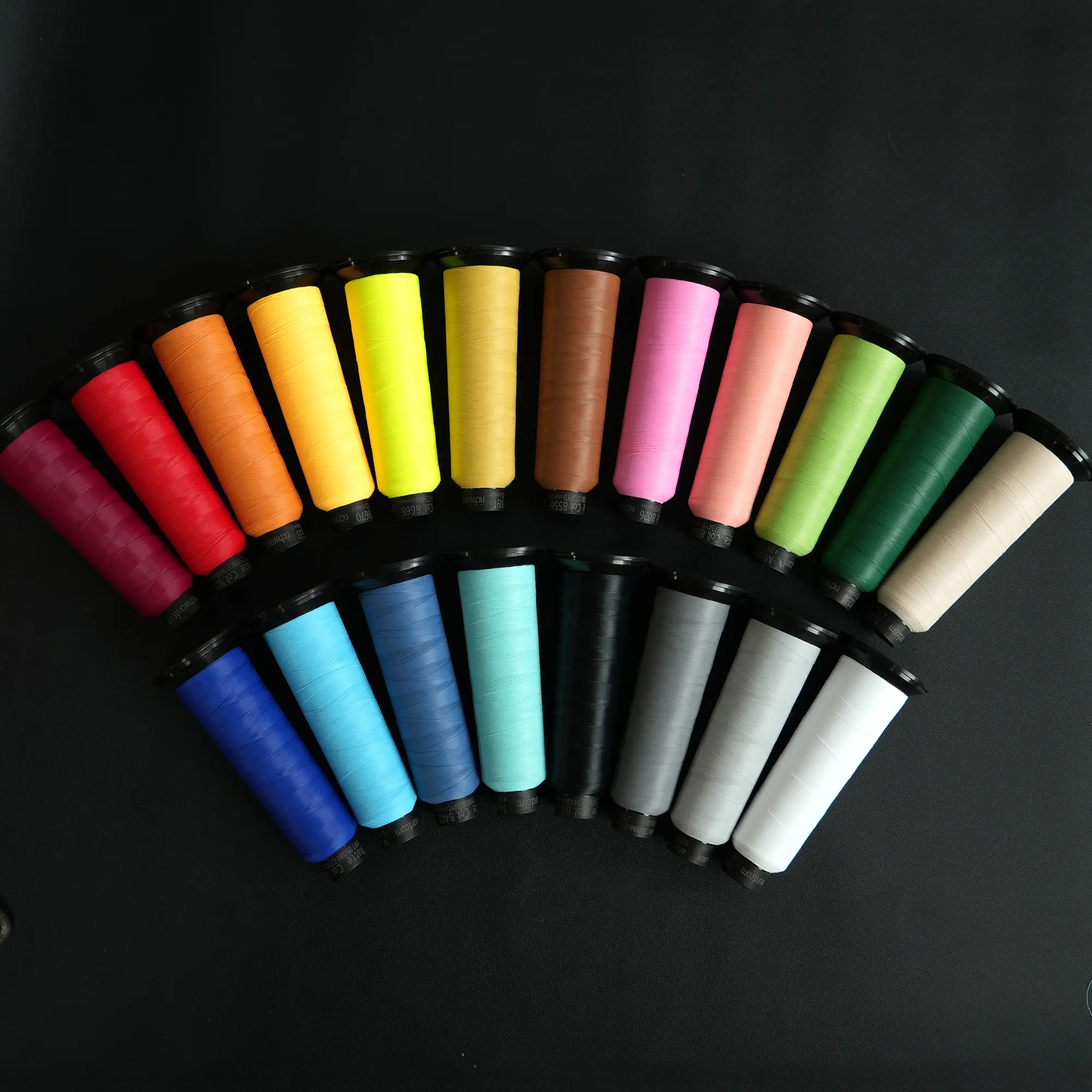 BAI 20-Roll Matte Polyester Machine Embroidery Thread Set, 40WT, 120D/2, 2500M Spools