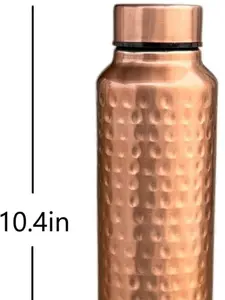 Copper Plated Stainless Steel Water Bottle | 32 OZ NON-Insulated Single Walled Stainless Steel Sports Water Bottle for Cyclists, Runners, Hikers, Beach Goers, Picnics, Camping
