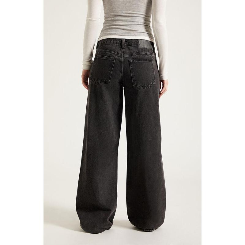 Pacsun Women's Casey Low Rise Baggy Jeans Washed Black