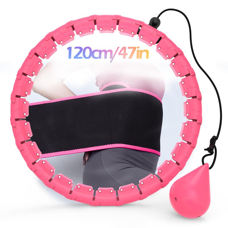 JLoibao Smart Weighted Fitness Hoop Plus Size Adult 2-in-1 Infinite Ring 24 Detachable Sections Durable Low Noise Home Training Equipment JLoibao Smart Weighted Fitness Hoop Plus Size Adult 2-in-1 Infinite Ring 24 Detachable Sections Durable Low Noise Home Training Equipment