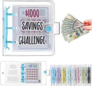 Portable Budget Binder with Envelopes – Mini Money Saving Challenge Book for Daily Use