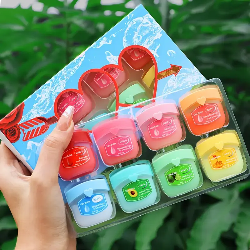 8Pcs Fruity Lip Balm Set Moisturizing Soothing Lipstick Long Lasting Glossy Makeup Non Sticky Hydrating Nourishing Dry Lip Daily Care Gentle Cosmetic DealsForYouDays