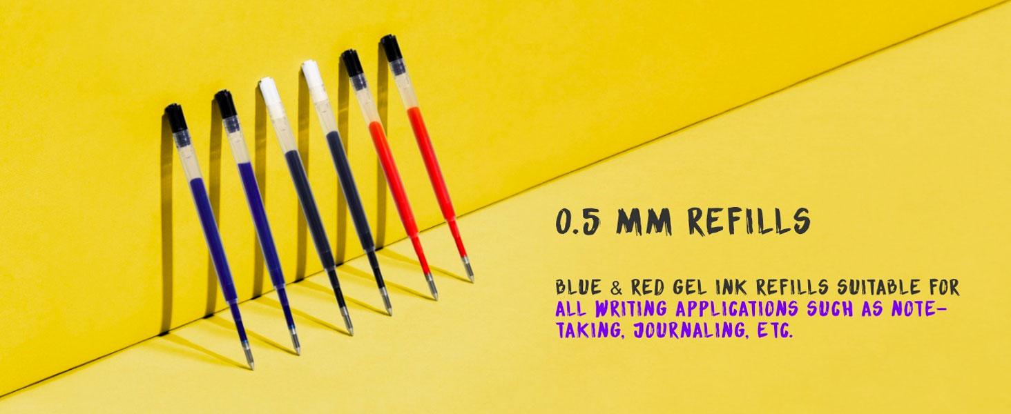 12 Pcs The Crafters Stainless Steel Pens, Black Ink Gel Pen for DIY