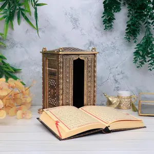 Quran Gift Set with Kaaba Replica - Includes Quran, Tashaf, and Other Items for Personal Use dopamine  decor