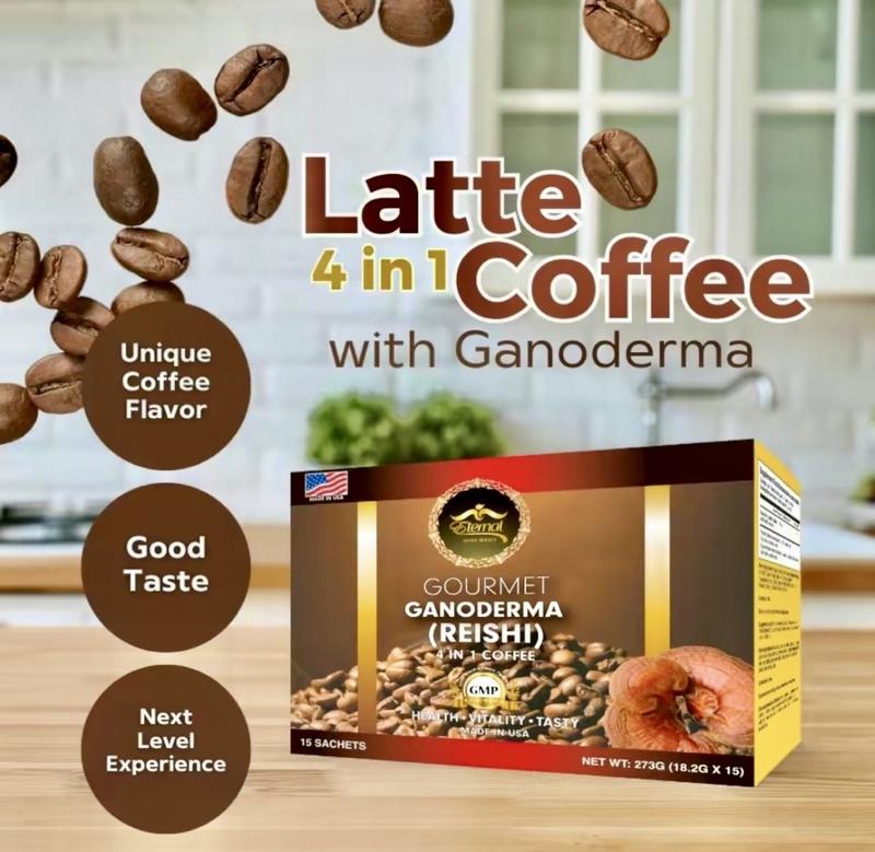 SPECIAL! 6 boxes of Ganoderma Coffee - Unique Blend of Coffee & Ganoderma Lucidum Extract - 18 Robes - Refreshing Beverage - 72g (12g ea) Bean