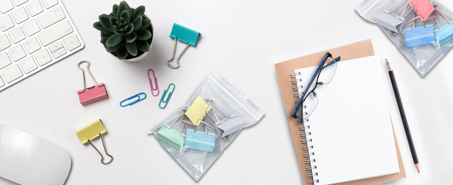 Small Clear Plastic Baggies with Assorted Sizes Ranged from 1.5x2 to 4x6 inches. 2 Mil Thick Poly Self-Lock Bags for Jewelry, Bead, Pills Organiser.