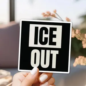 ICE OUT Magnet, Anti-ICE, Protest Bumper magnet, anti-ice car magnet, abolish ice decal, love thy neighbor, resistance magnet