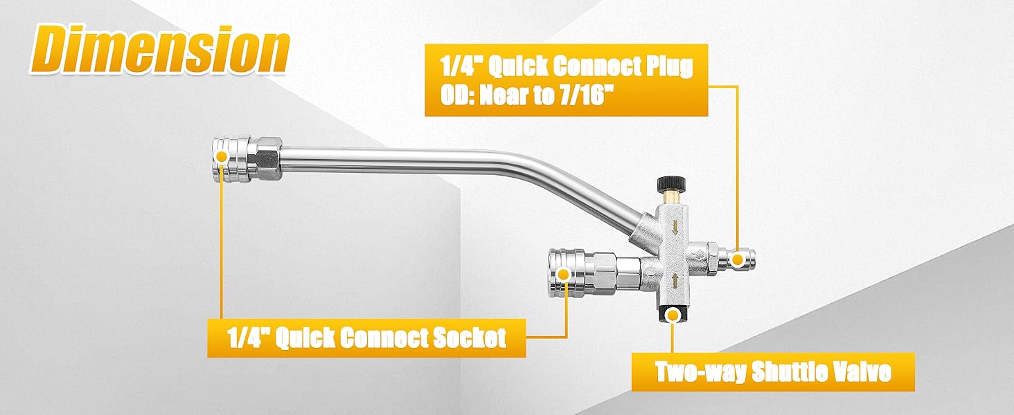 Tool Daily Ultimate Car Wash Foam Cannon with Dual Connector, 5 Nozzle Tips, 1/4 Inch Quick Connect, Portable & Practical for Efficient Cleaning, ChristmasGift