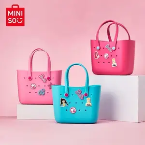 【Easter Gift】Miniso Easter Gift Bag Classic Tote Bags with Handle Easter Gift Basket For Friends Family ,Easter Egg Hunt Party