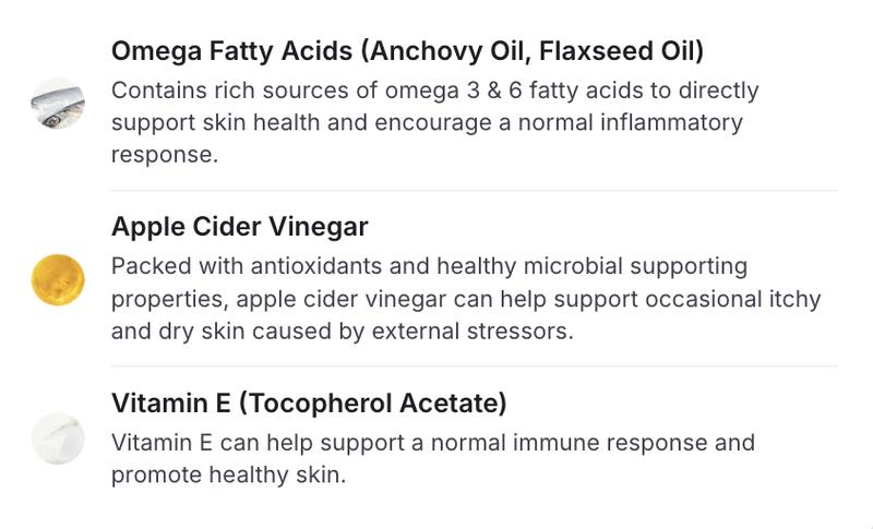 Dog Skin & Coat Supplement – Soft Chews for Moisture & Shine