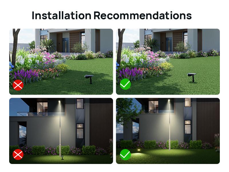 Linkind Smart Solar Spotlight SL5C Color Changing Cool Warm White Landscape Lighting APP Control Solar Lights Outdoor IP67 Waterproof for Yard Garden Pathway 2 Pack with AI-Dot App for Customizable Scenes