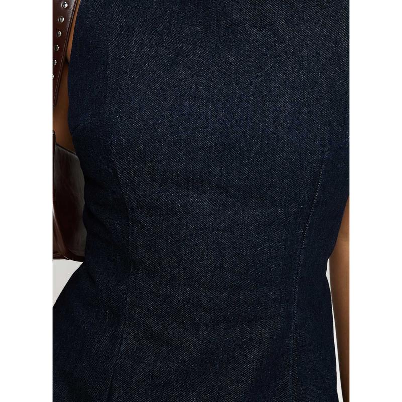 Ainsleigh Shift Denim Playsuit Dark Wash Petite