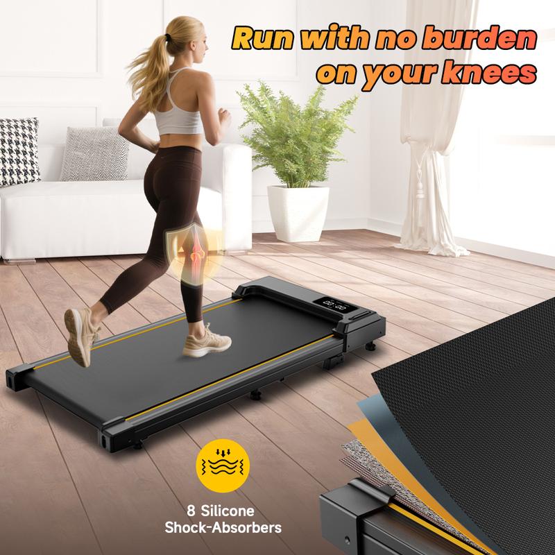 【SalesBOOM】 Walking Pad with 15°Incline,Remote Control, LED Display, Portable Under Desk Treadmill for Small Spaces, Home/Office Exercise Equipment Fitness Workout Calories