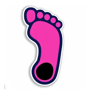Pink UNC Tar Heels Foot Logo Decal Sticker