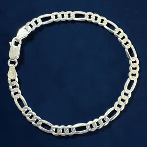 925 Sterling Silver Figaro Link Bracelet