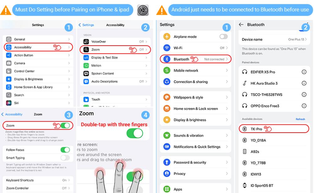 Remote Control for TikTok Scrolling, Wireless Page Turner & Selfie with Smartphone Holder Stand - Camera Video Recording Remote for iPhone, Android, Kindle App Cellphone,Upgraded Remote Control for TikTok Scrolling, Wireless Page Turner & Selfie with Smartphone Holder Stand - Camera Video Recording Remote for iPhone, Android, Kindle App Cellphone,Upgraded