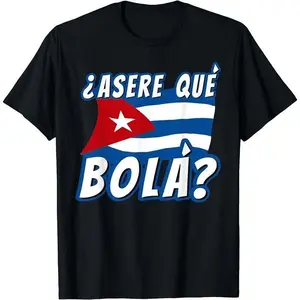 CubanSloganLaugh CubaFlag PrideSizes S5XLCotton shirt