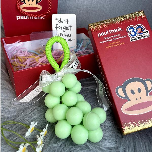 Paul Frank Grape Soap on a Rope – Handmade DIY Decorative Grape Soap, Natural and Gentle Moisturizing and CleansingLong-Lasting Fresh Scent Perfect for Home Décor and BathroomAesthetic & Creative Christmas Gift Choice Body Care Daily