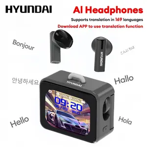 HYUNDAI C19 Multifunctional In-Ear Wireless Headphones with Bible Prayer App, Bluetooth 6.0, LED Smart Screen, Find Earbuds Anti-Loss Function, Hi-Fi Sound, Audio Earbuds for Music, Prayer & Calls, Ideal Gift for Men & Women, Compatible with Android & iOS