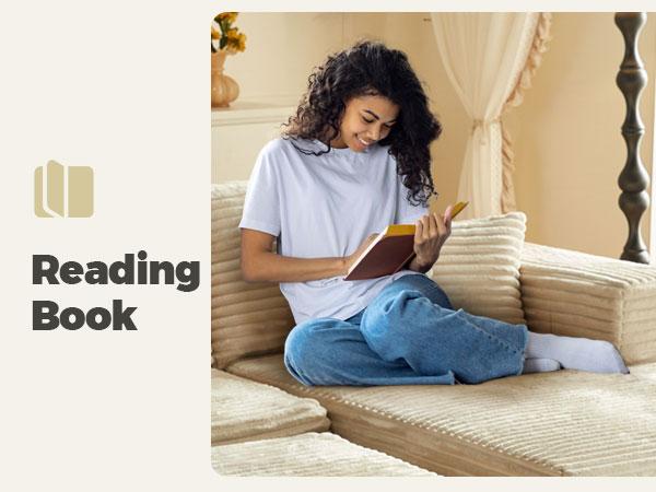 【2 Packages Shipping】Ovios 81" Oversized Sectional Double Lounge Chaise with Cloud Plush Sofa Bed, Fluffy Modern Boneless Couch Sleeper Loveseat Chair for Indoor Living Room Bedroom Reading Movie - No Assembly Required 【2 Packages Shipping】Ovios 81" Oversized Sectional Double Lounge Chaise with Cloud Plush Sofa Bed, Fluffy Modern Boneless Couch Sleeper Loveseat Chair for Indoor Living Room Bedroom Reading Movie - No Assembly Required