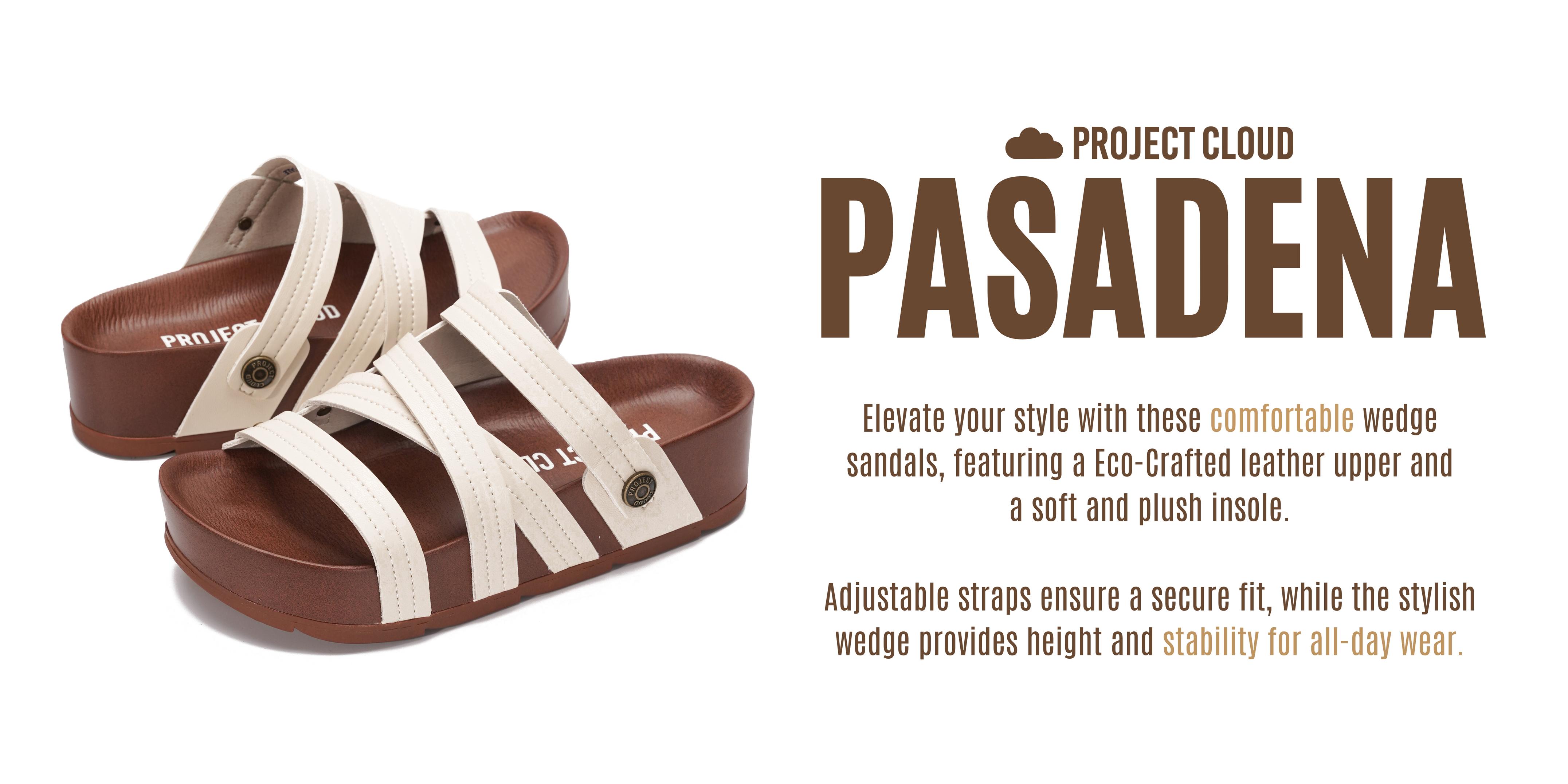 Project Cloud Women's | Wedge Platform Sandals | Comfortable Soft Insole | Lightweight | Non-Slip - Pasadena