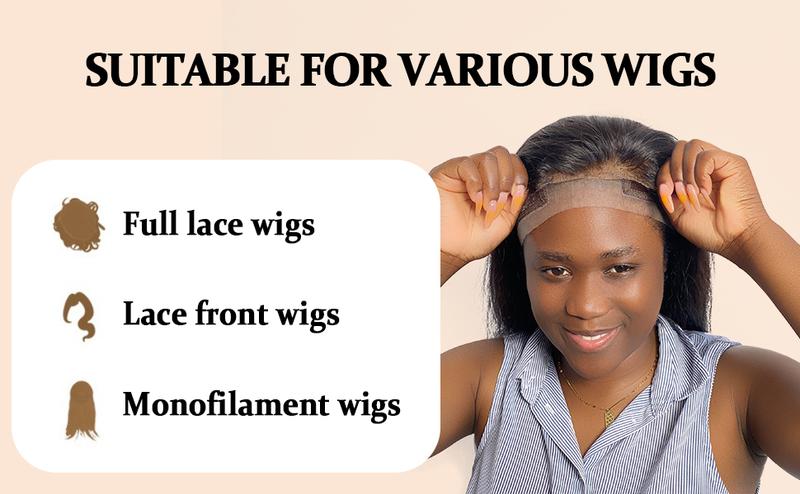 Labhairs Wig Grip Cap - Transparent Lace for Frontal Closure - No Glue Needed - Reusable & Lightweight - Breathable Fabric - Fits Scalp - Breathable - Human Hair Extension
