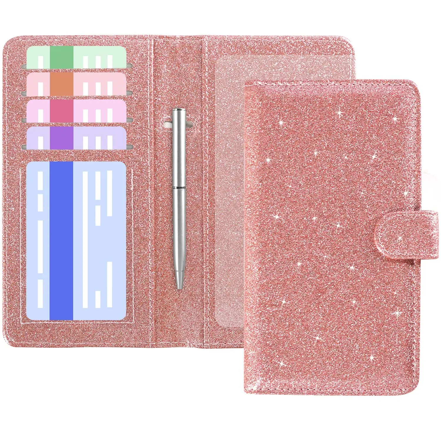 Checkbook Cover, Leather RFID Blocking Check Book Wallet