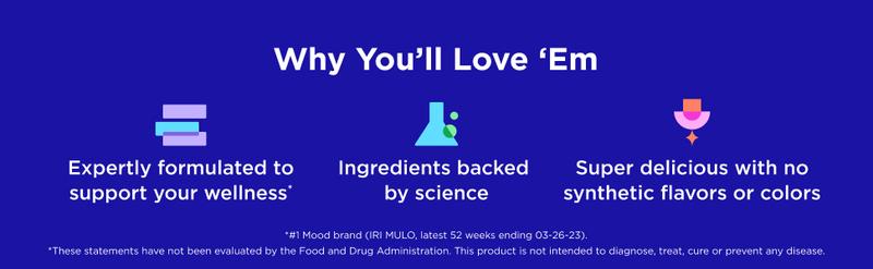 OLLY Relaxing Magnesium Chewable Supplement - 60 Gummies, Supports Muscle Relaxation, Raspberry Lavender Flavor