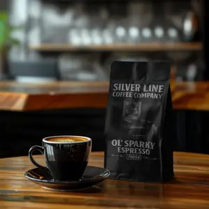 Silver Line Coffee Company Ol’ Sparky Espresso Roast - Bold Heavy-bodied Dark Blend with Velvety Crema & Deep Chocolate Notes