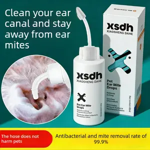 Dog Ear Cleaner for Itchy Ears & Infection – Pet Ear Cleaning Solution for Dogs and Cats, Removes Wax, Dirt and Odor, Natural Ear Care Drops for Dog Grooming and Ear Health