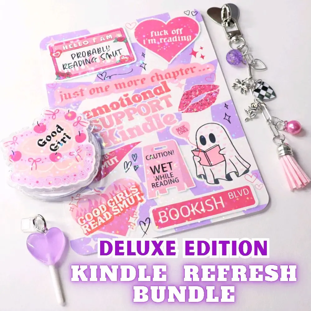 DELUXE Kindle Refresh Kit | Includes Insert, Magnetic Grip, Dust Plug Charm, and Chain Charm
