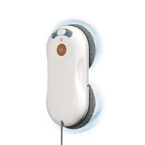 Effortless Window Cleaning Smart Robot w/ Dual Suction, Dual Rotating Pads (Dual Disc), Pressurized Deep Clean, Strong Anti-Fall Grip, Max Safety, High Coverage – For Windows, Mirrors, Glass Doors, Showers, Tiles – Includes Storage Case + 10 Bonus Cloths