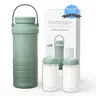 Momcozy 22oz Portable Breast Milk Cooler for Outdoor, 360°Total Cooling for 24Hours, Larger Capacity Travel Breastmilk Chiller with 2pcs Baby Bottles for Breastmilk Storage, Essentials Insulated Flask Leakproof Insulated Tumbler