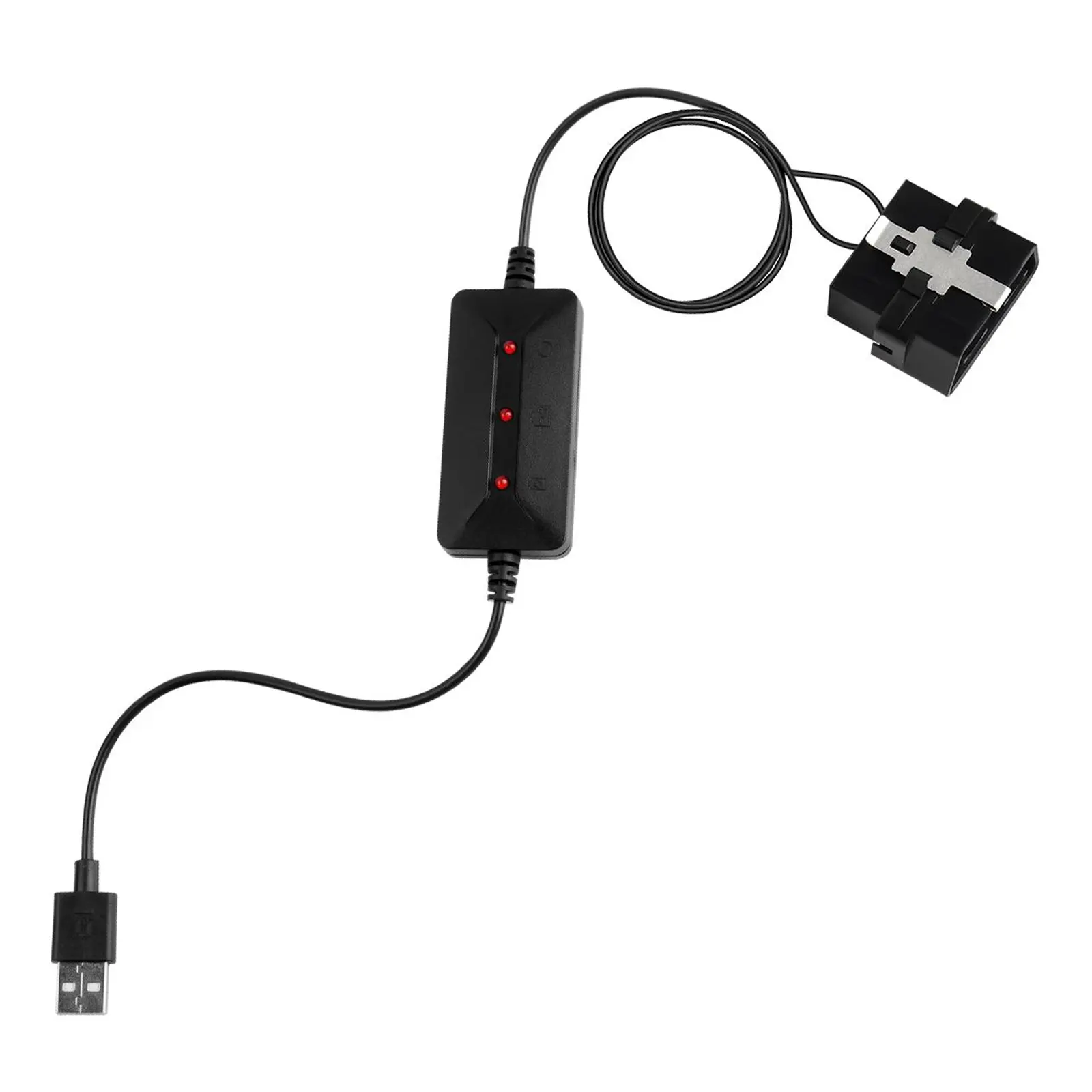 Canvcle USB-Powered OBD II Vehicle Connector Memory Saver, Car Battery Replacement-Disconnect Tool, Automotive ECU Backup Power Supply Cable for Preserving Settings During Battery Removal