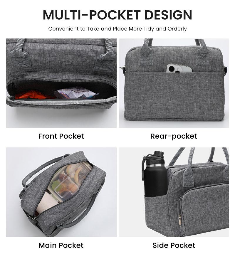 Lunch Bag for Women Men 11 L Large Insulated Reusable Lunch Box Girls Water Resistant Portable Cooler Tote Bag for Work Picnic