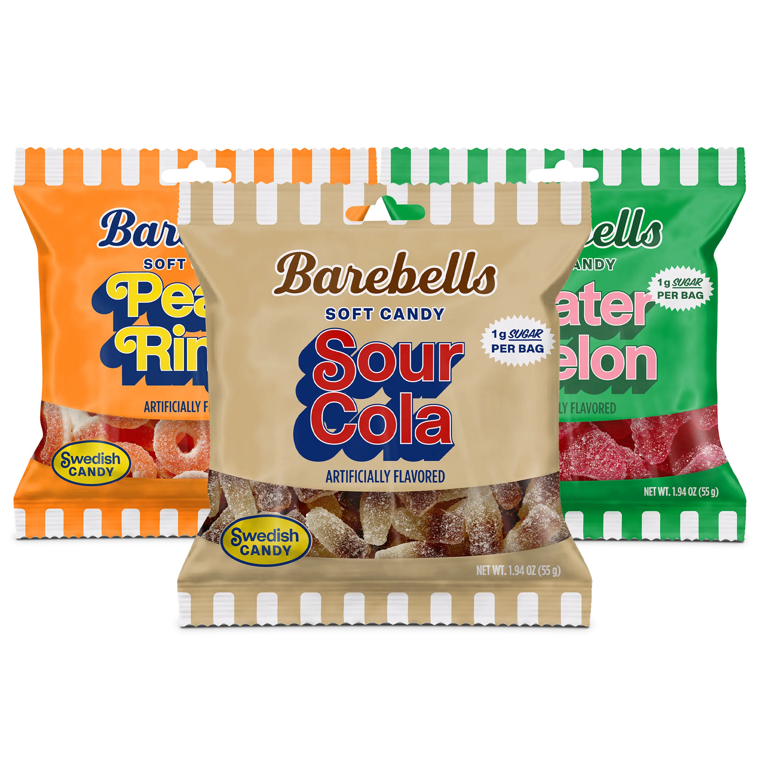 Barebells Candy Variety Pack – 3x Peach Rings, 3x Watermelon & 3x Sour Cola (9 Count)