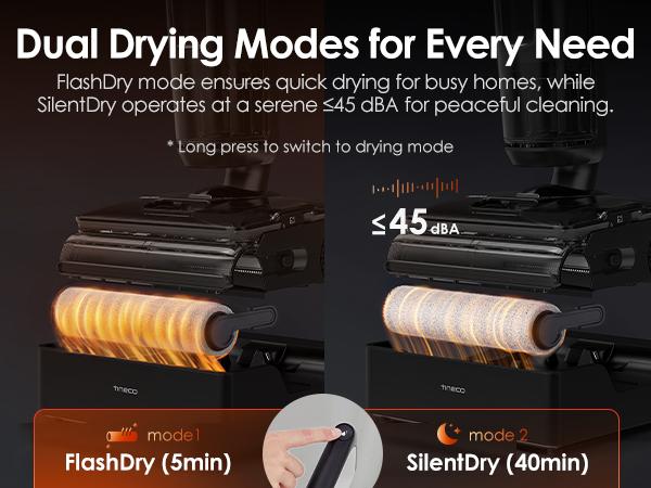 Tineco Floor One S7 Stretch Steam Cordless Wet Dry Vacuum Steam Mop All-in-One, 320℉ HyperSteam, 180° Lay-Flat, Anti-Tangle Design, FlashDry Self-Cleaning, Up to 75 Min Runtime