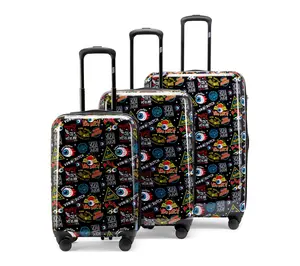 Jax Black 3-PC Expandable Hardside Spinner Luggage Set