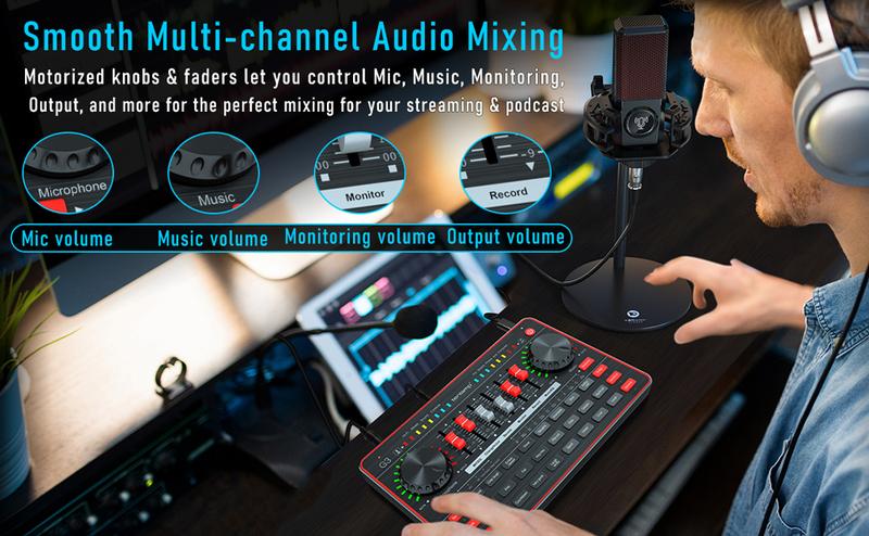 Tenlamp G3 Professional Sound Card Package, Audio Mixer Package, Tenlamp L3 Studio Microphone, Home Studio Voice Changer, YouTube, Live Streaming, Video Recording, Podcast, Broadcasting, #TikTokShopBacktoSchool