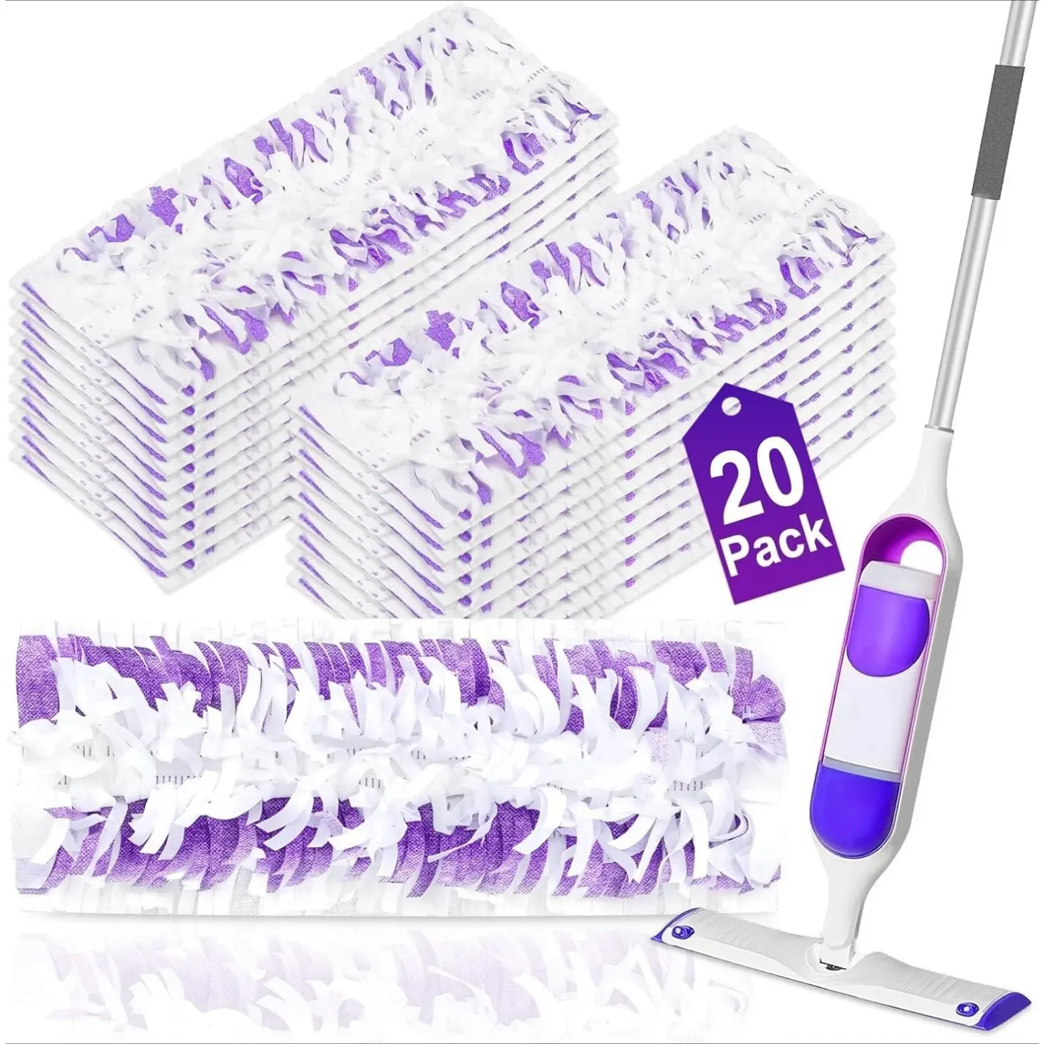 20/40 Piece Swiffer Powermop Replacement Mop Pads, Mop Refills, Disposable Floor Cleaning Accessories, Suitable for Various Surfaces, Home Use