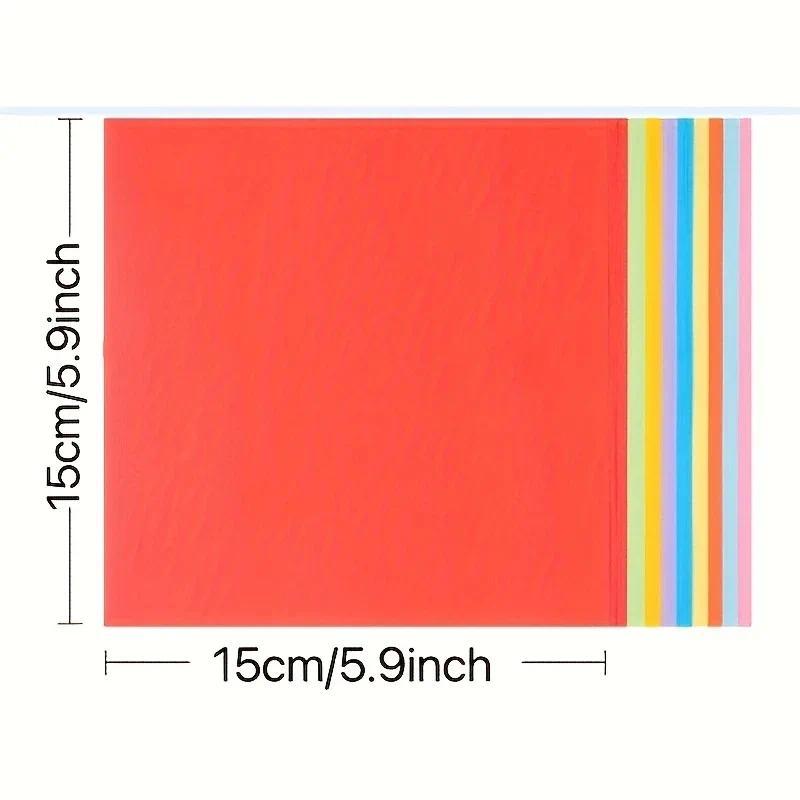 100pcs Vibrant Square Origami Paper - Colorful Handcrafted Sheets for Artistic Creations, for Origami, Origami Flowers, Art Crafts, Scrapbooking