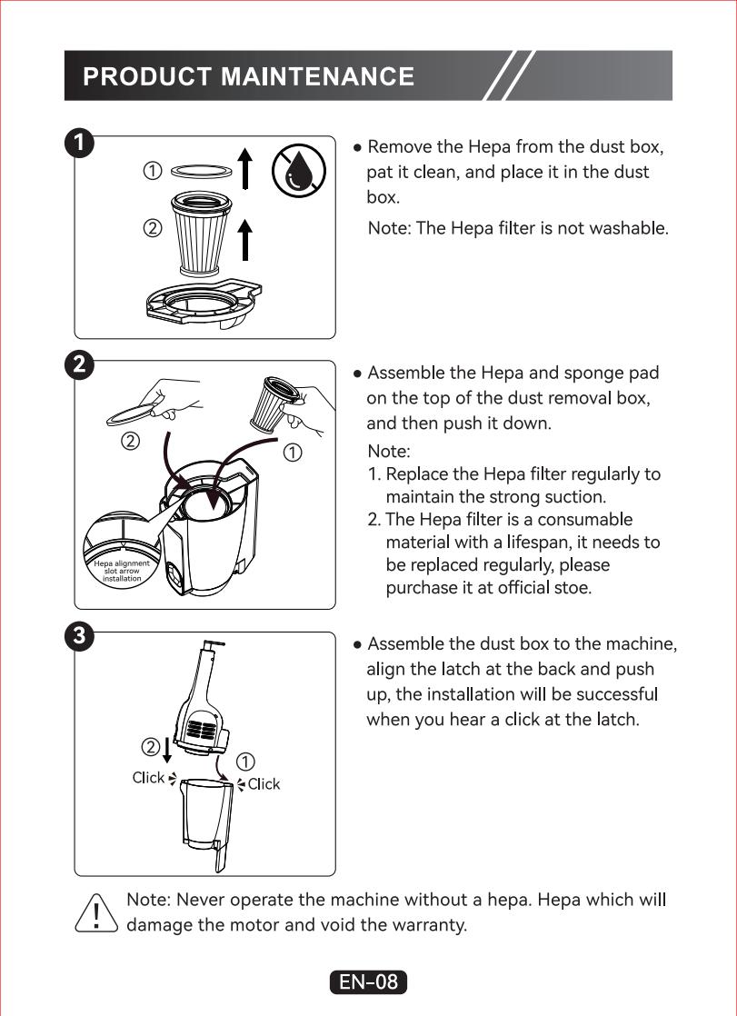 2 HEPA Filter for R6X Corded Vacuums | Replacement Parts & Accessories