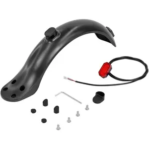 Rear Mudguard Scooter Fender Bracket Scooter Replacement Accessory Support Mudguard Bracket Fender Compatible for 8.5in 4 Hole Electric Scooter (Black)