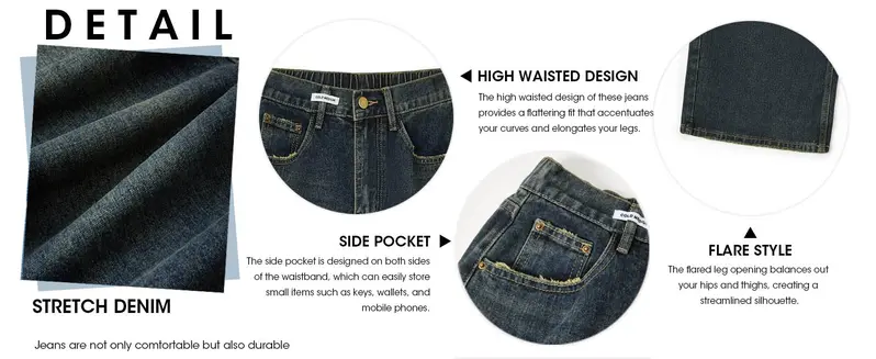 Original jeans waistband pocket denim and hem detail image