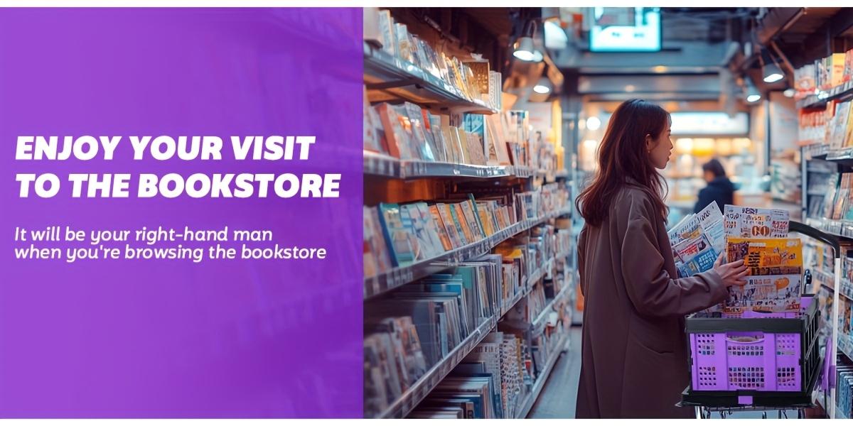 Multi use Functional Collapsible Carts,Mobile Folding Trolley,with Wheels & Removable Basket Carries,2 baskets included,Adjustable Foldable rolling trolley for home,grocery,supermarket. Lightweight,Purple Trolley Storage Crate Portable Convenience cart