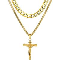 Golden-Double Layered（Jesus Pendant）