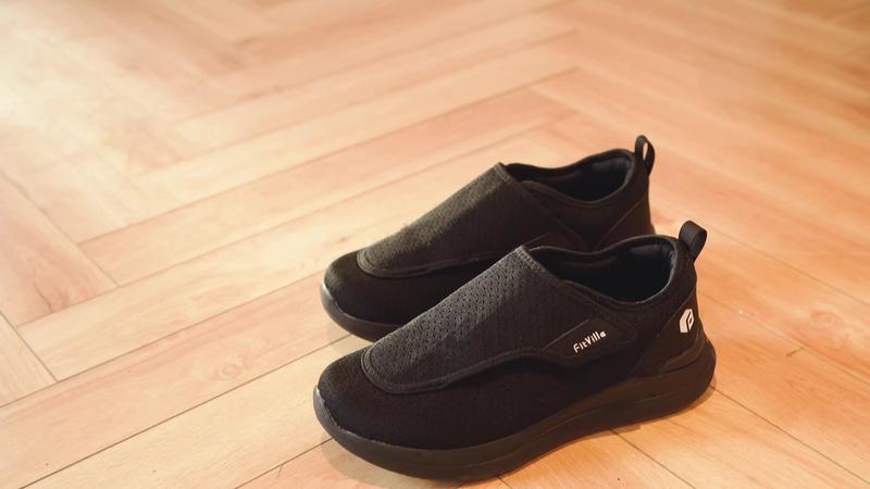 FitVille Men's EasyTop Wings Diabetic sporty Shoes V2 Boy Footwear Comfort Flat Soft Mix Color Sneaker Runner summer shoes High Rebound Midsole Honeycomb Rubber Outsole Stable Heel Ring mens shoes Outdoorfun