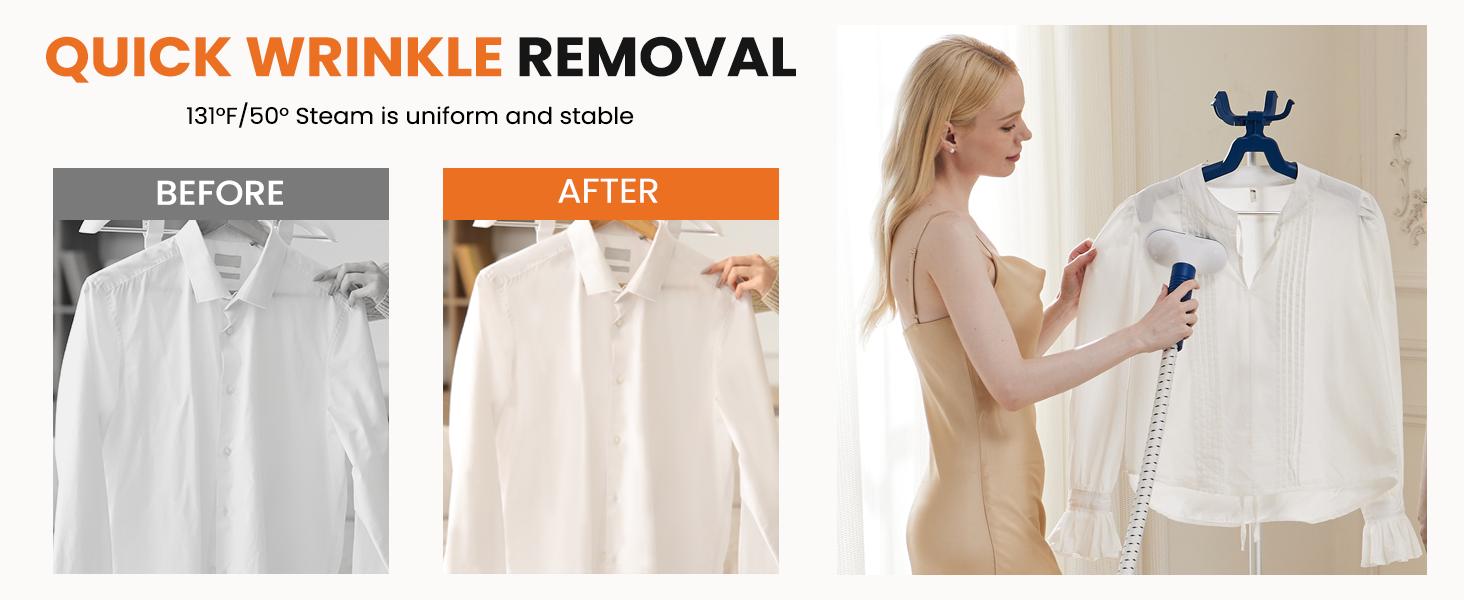 Standing Garment Steamer, 1500W Powerful Steamer for Clothes, 1.7L Water Tank for 55 Min Continuous Steaming, Professional Wrinkle Remover Heats Standing Garment Steamer, 1500W Powerful Steamer for Clothes, 1.7L Water Tank for 55 Min Continuous Steaming, Professional Wrinkle Remover Heats