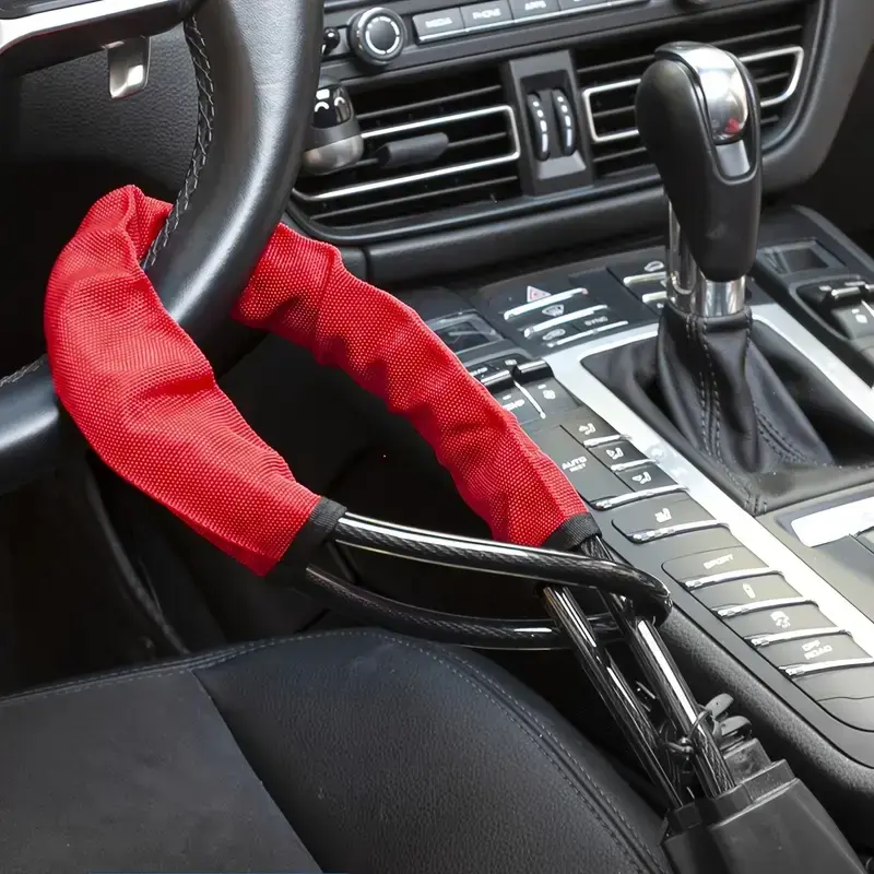 Heavy-Duty Steering Wheel Lock, Anti-Theft Vehicle Security Device, Car Interior Cars Accessories