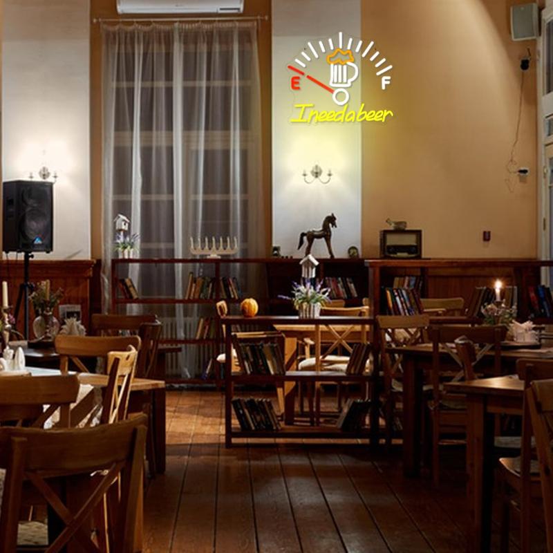 I Need A Beer Neon Sign for Wall Decor,  Beer Led Lights for Bedroom Led Signs Suitable for Bar Pub Recreation Room Game Room Windows Garage Sign Neon Light Man Cave Sign